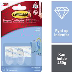 Kroge 3M Command hvid, skadefri, kasse á 6 pk