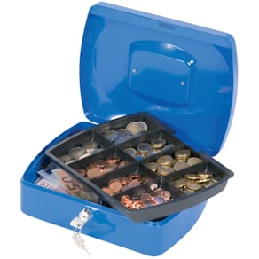 Geldkassette Q-CONNECT, Gr. 3, blau