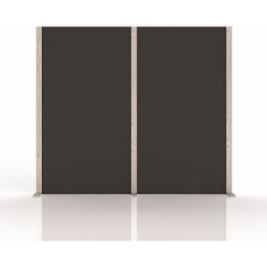 Trennwand Magnetoplan Akustik Wood Series, gerade, 208x180cm, gra