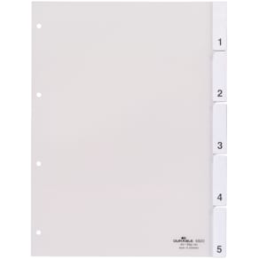 Register Durable, Kunststoff, A4, transparent