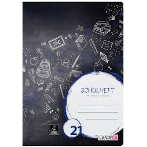 Heft LANDRE A4, 16 Blatt, Lineatur 21, Tattoo