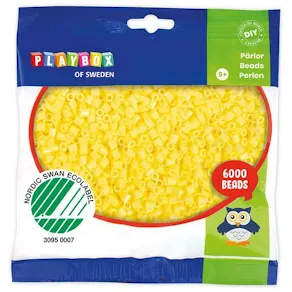 Rörpärlor pastell gul 6000/fp