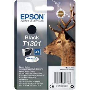 Inktcartridge Epson T1301, 945 pagina's, OEM C13T13014012, zwart