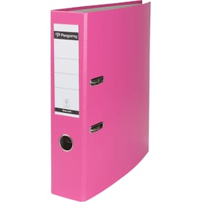 Ordner Pergamy, A4, PP/papier, rug 7,5 cm, roze, zonder beschermr