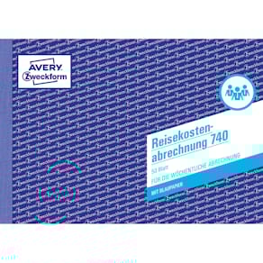 Reisekostenabrechnung Avery Zweckform 740, A5, 50 Blatt