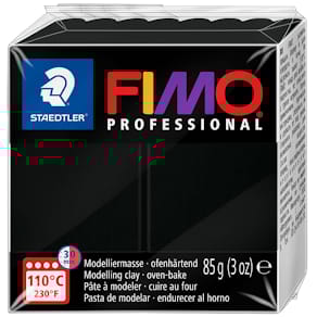 Modelleringslera Fimo prof 85g svart
