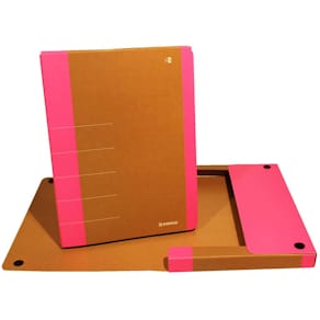 Heftbox DONAU Life, Karton, A4, 3cm Rücken, neonpink