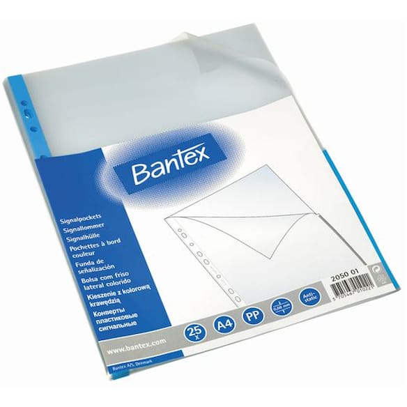 Signallomme BANTEX A4 PP 80my blå (25)
