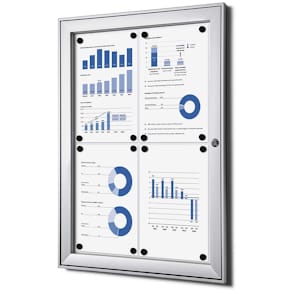 Plakatramme Twinco klik, alu/grå 530x700 mm