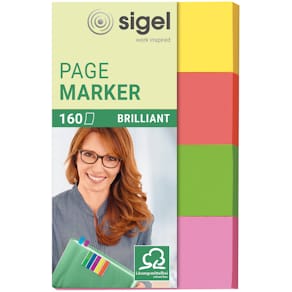 Haftmarker Sigel, 20 x 50 mm, sortiert