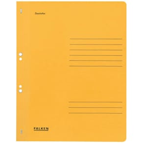 Ösenhefter Falken A4, gelb, Karton, mit Abheftvorrichtung