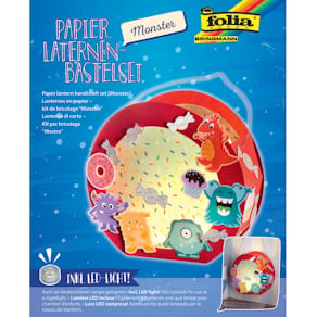 Bastelset Laterne Folia, mit LED, Motiv Monster