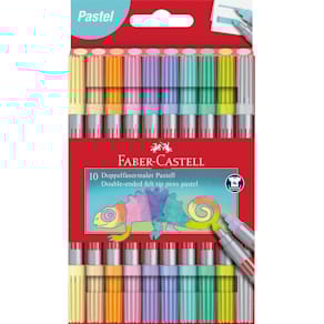Fasermaler-Set Faber-Castell Duo, 10 St., Pastell
