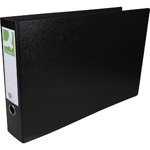 Ordner Q-CONNECT, A3, karton, liggend, rug 8 cm, zwart