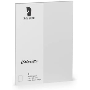 Briefkarte Coloretti B6 HD, 5er Pack, hellgrau