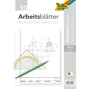 Zeichenpapier Folia, A4, 120g, 10 Blatt