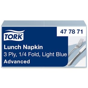 Servett TORK Lunch 3-lags ljusblå 150/fp