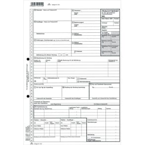 Frachtbrief RNK, für gewerblichen Güterkraftverkehr, DIN A4, 3-f.