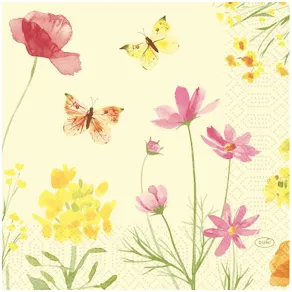 Servett Poppy 3-lags 33x33cm 50/fp