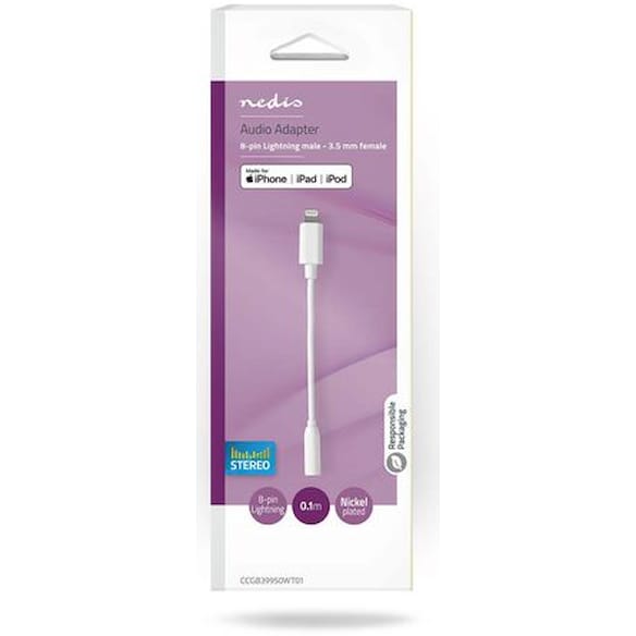 Adapter NEDIS  Lightning til 3.5 mm 10cm