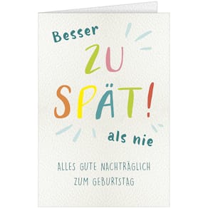 Geburtstagskarte HANRA, nachträglich