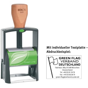 Selbstfärbestempel COLOP Green Line 2600, mit Platte