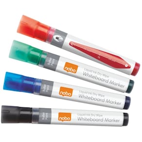 Whiteboardmarker Nobo Liquid Ink, 4 Stück, 3 mm, sortiert