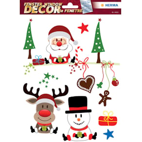Fensterbild HERMA Weihnachtsfreude, sortiert, 21 x 29,7 cm, 7 Mot
