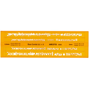 Schriftschablone Aristo Duo Combi, 3,5 + 5 mm