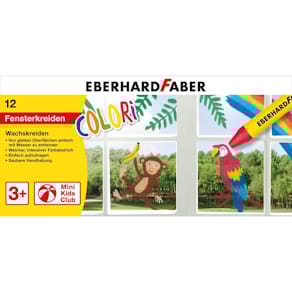 Wachsmalkreide Eberhard Faber, für Fenster, 12 St., sortiert