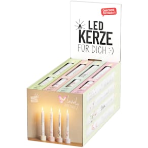 LED-Stabkerze FÜR DICH Lovely Greetings, sortiert