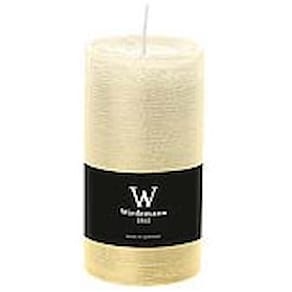 Stumpenkerze D-LUX Marble, 130x68 mm, bisquit