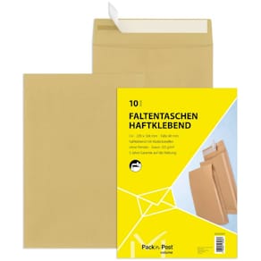 Versandtasche MAILMEDIA C4, haftklebend, 120 g, braun, 10 St.