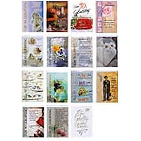 Geburtstagskarte Apollo, Zahl 90, 10 Stück sortiert