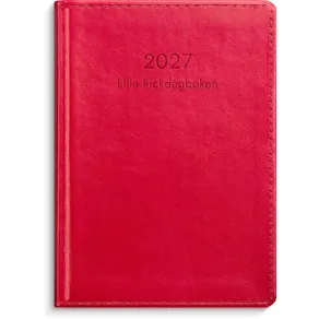 Lilla Fickdagboken 2027 konstläder röd