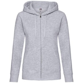 Zip Hoodie FRUIT dam gråmelange L