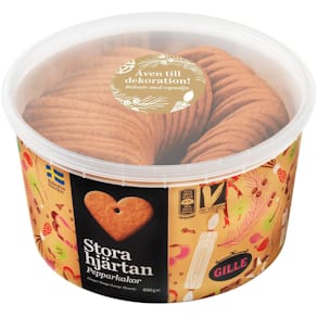 Pepparkakor GILLE Stora Hjärtan 450g
