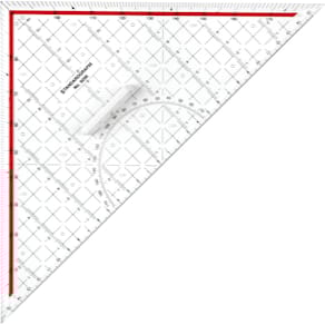 Zeichendreieck STANDARDGRAPH, 32 cm, transparent, Griff