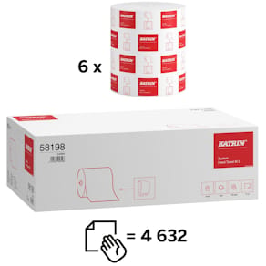 Handduk KATRIN System M2 vit 6/fp