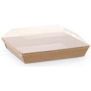 Bakkelåg Cubik, rektangulær PET 180x130x30 mm, klar, 100 stk