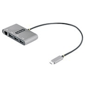 StarTech.com 3-Port USB-C Hub with Ethernet, 3x USB-A Ports,