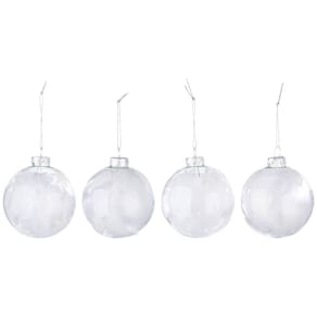 Baumbehang GILDE Kugel Feder, weiß