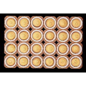 Muffinform rektangulær pergamentpapir hvid 50×50×36 mm, 24 stk