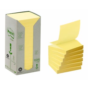 Notes POST-IT Z-block rec 76x76gul 16/fp