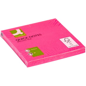 Haftnotizblock Q-CONNECT KF10516, neon pink