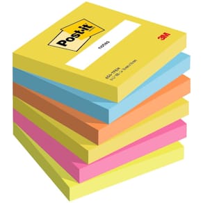 Haftnotizblock Post-it Energetic Collection, 76x76 mm, 6 Blöcke, 