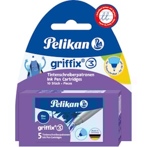 Rollervulling Pelikan Griffix, blauw, blister 2x5 stuks
