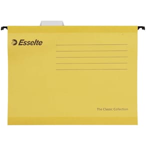 Suspention File, Esselte, gul pakke a 25 stk