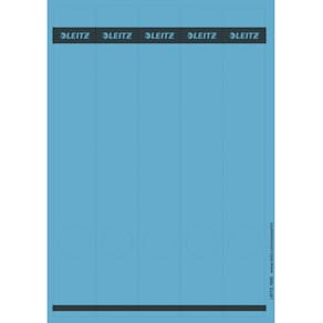 Rückenschild Leitz, lang, schmal, blau