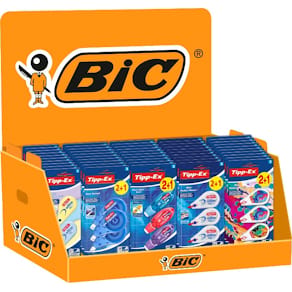 Correctieroller Tipp-Ex mix, op blister, display van 78 stuks